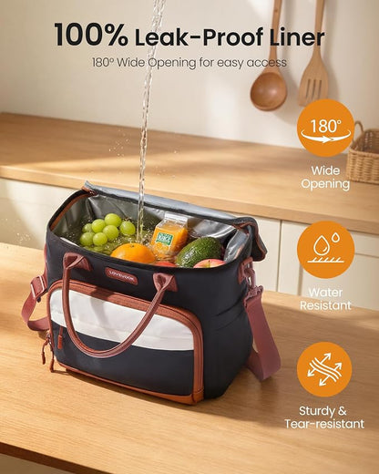 LOVEVOOK Lunch Box for Women, Adult Lunch Bag for Work, Rosy Pink | Upgraded - Image 7
