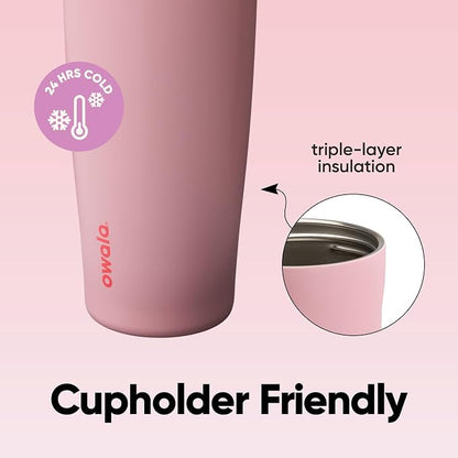 Owala FreeSip Sway Stainless Steel Water Bottle 40 oz Angel Food Cake - Image 4