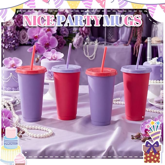 Honeydak 30 Pack Tumbler with Straw and Lid Bulk Cups - Image 2
