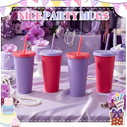 Honeydak 30 Pack Tumbler with Straw and Lid Bulk Cups - Image 2