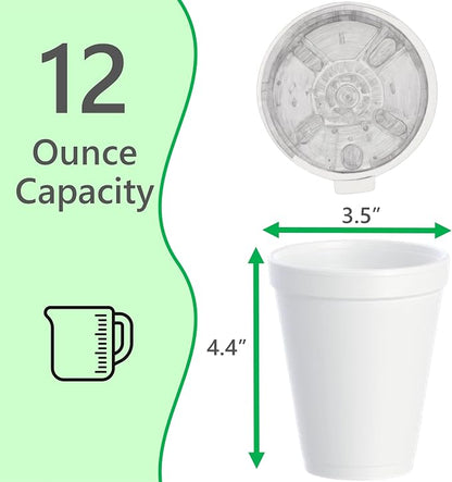 12 OZ Foam Cups for Hot & Cold Drinks. USA-Made 50-Pack - Image 7