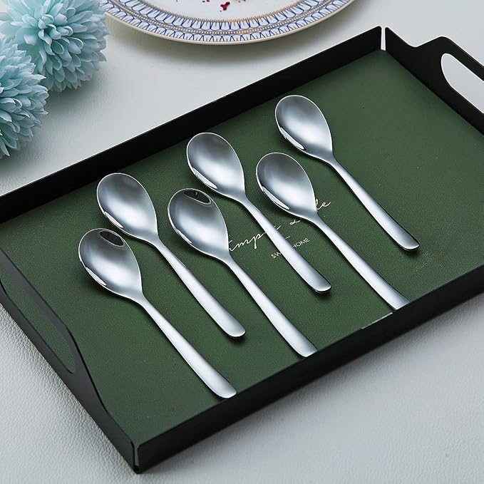 Demitasse Espresso Mini Spoons, 5.5'' Stainless Steel, Dishwasher Safe - Image 3