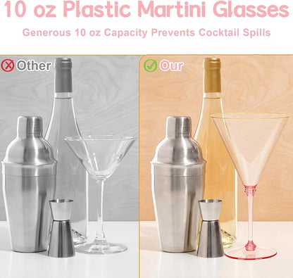 12 Pcs Plastic Martini Glasses - Image 7