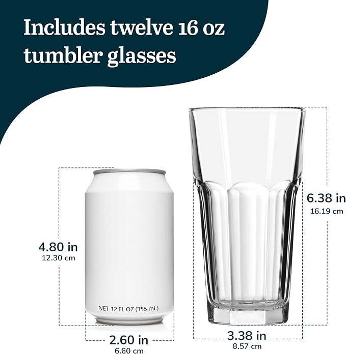 Libbey Gibraltar DuraTuff Drinking Glass Drinking Cup Set, Iconic Heavy Base - Image 3