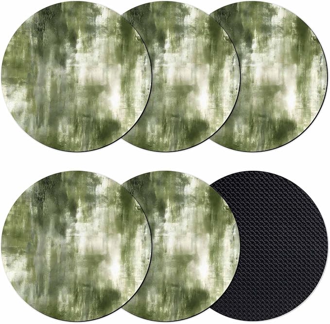 Abstract Bohemia Coasters Set of 6, Absorbent Coasters by Unknown