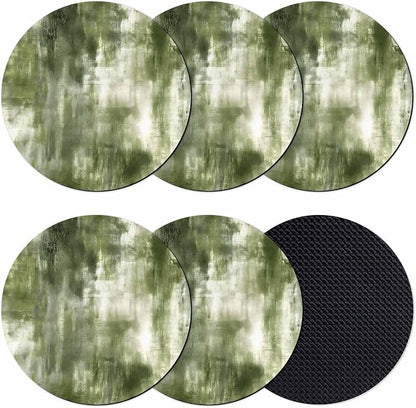 Abstract Bohemia Coasters Set of 6, Absorbent Coasters by Unknown