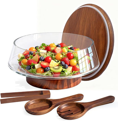Extra Large Glass Salad Bowl by Airsent