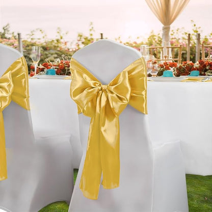 Horbaunal 6 Pack Satin Runners 12 x 72 Inch, Luxury Gold | Bright Silky Smooth - Image 3