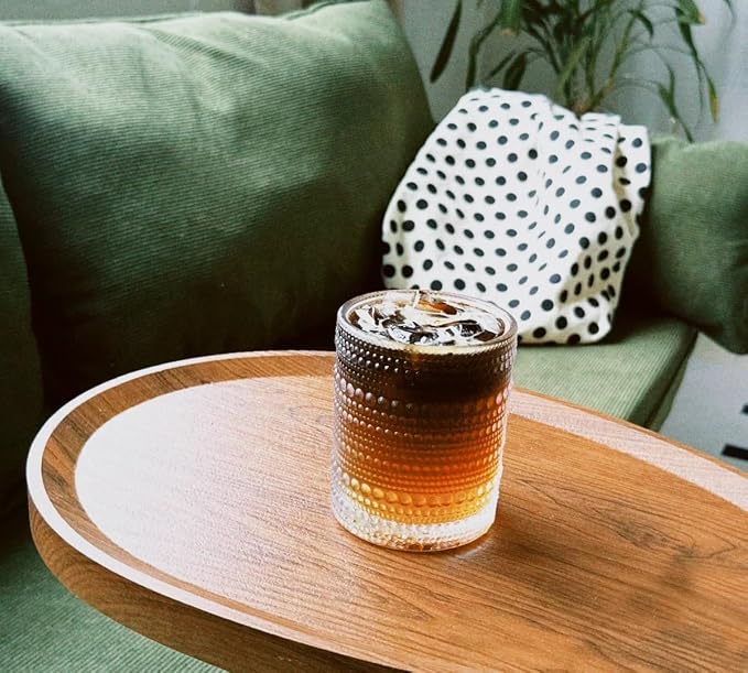 Hobnail Drinking Glasses Set of 6, 10 oz, Cocktail Glasses Vintage Glasses - Image 6