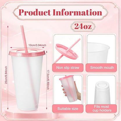 Honeydak 100 Pack Tumbler with Straw and Lid Bulk Cups - Image 2