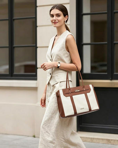 LOVEVOOK Laptop Tote Bag for Women, 2-in-1 Work Teacher Bags - Image 2