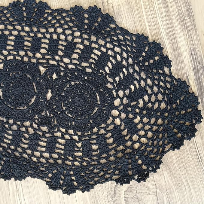 Phantomon Oval Lace Table Runner Doilies Floral Table Scarf Furniture Cloth - Image 4