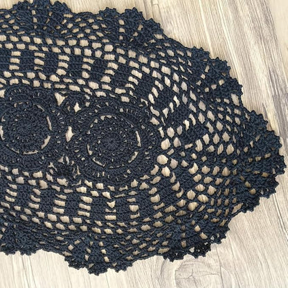Phantomon Oval Lace Table Runner Doilies Floral Table Scarf Furniture Cloth - Image 4