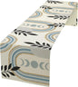 YCness Boho Mid Century Abstract Table Runner Modern Sun Moon Phase Minimalist by YCness