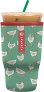Sok It JavaSok Iced Coffee & Cold Soda Insulated Neoprene Cup Sleeve (Flew The Coop, Large: 30-32oz)
