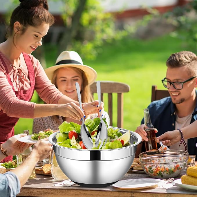 ShineMe Stainless Steel Salad Bowl - Image 7