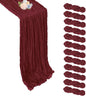 12 Pack Burgundy Cheesecloth Table Runner 17 x 108 Inch | Boho Gauze Cheese by Pepmily
