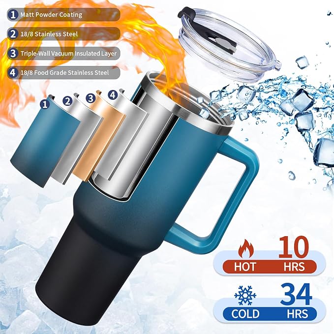 BENZZO Water Bottle, 40 oz Tumbler - Image 2