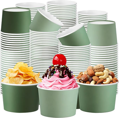Jingmore Paper Ice Cream Cups 9oz Colored Disposable Dessert Bowls by Jingmore