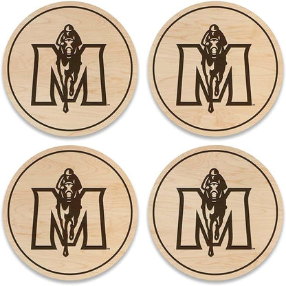 LazerEdge Murray State Racers Wooden Coaster Set - Maple Wood - Officially Licensed Product - 4-Pack