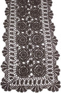 Cotton Handmade Crochet Lace Table Runner Dark Brown Rectangle Coffee Table by KEPSWET