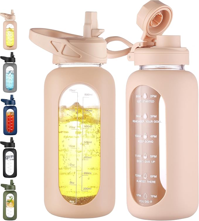 CIVAGO 32 oz Glass Water Bottle by CIVAGO