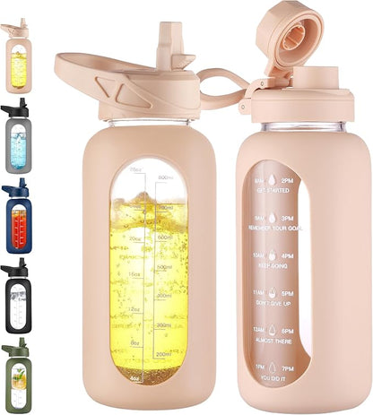 CIVAGO 32 oz Glass Water Bottle by CIVAGO