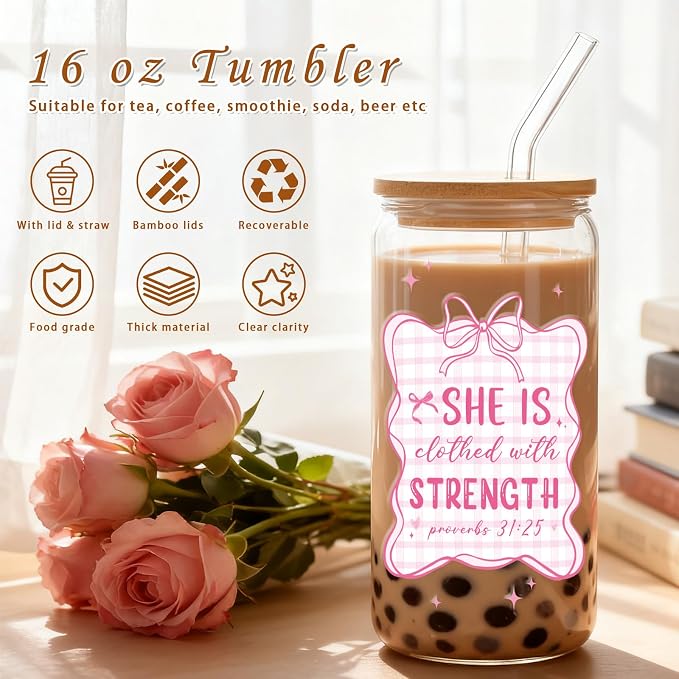 Christian Gifts for Women Glass Cups - Image 3