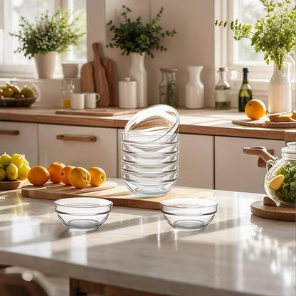 3.5in 4oz Small Glass Bowls, Mini Glass Containers, Pinch Bowl, Stackable - Image 6