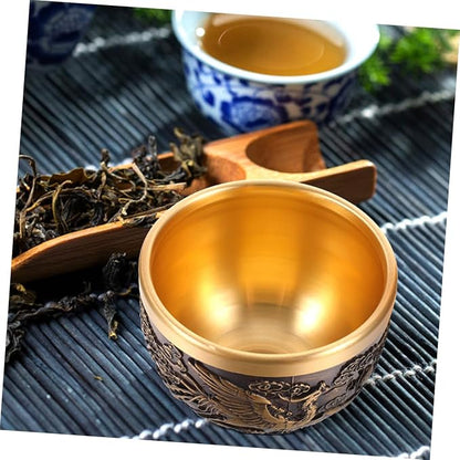 ABOOFAN 2 Pcs Chinese Style Retro Teacup Dragon Pattern Antique Tea Cup Solid - Image 7