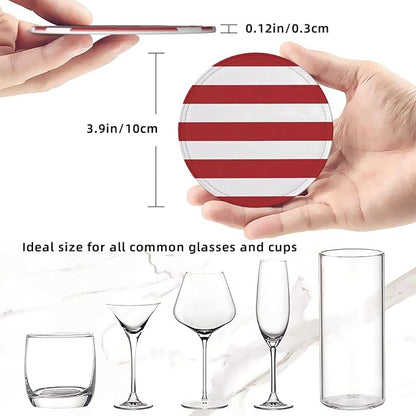 6 Pcs Christmas Valentine's Day Decoration Red and White Stripes Leather - Image 8