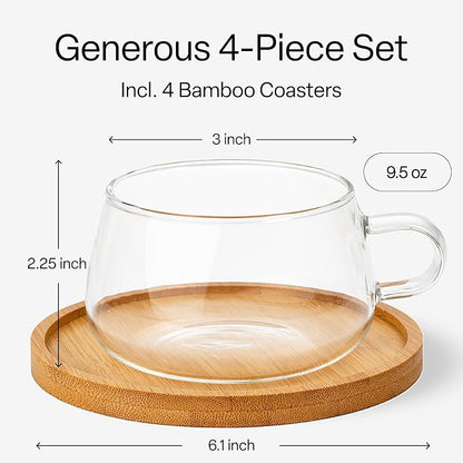 MIAMIO - Cappuccino Glasses/Tea Glasses Set - Olea | Borosilicate tea glasses - Image 3