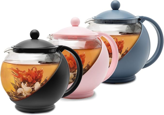 Primula Half Moon Teapot with Removable Infuser, Glass Tea Maker with Reusable - Image 8