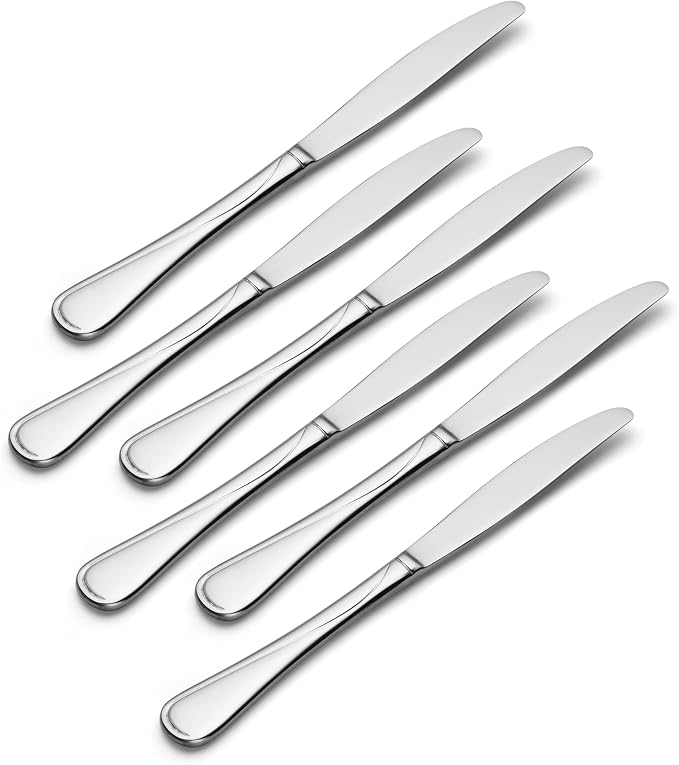 Oneida Silverware Set, Flight Everyday Flatware Dinner Knives Set, Service - Image 2