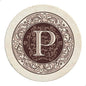 Thirstystone Monogram Round Natural Sandstone Coaster 4 Pack | 4" Diameter by Thirstystone