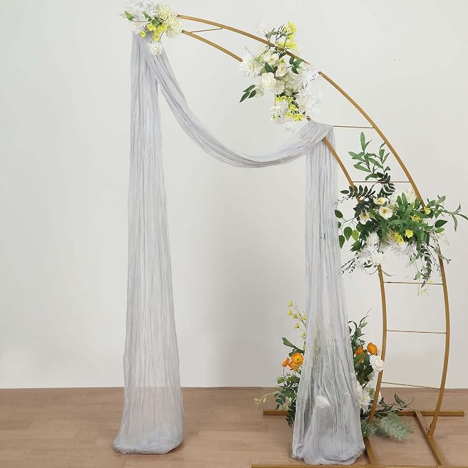 Efavormart 20ft Silver Gauze Cheesecloth Wedding Arch Drapery Fabric, Extra - Image 5