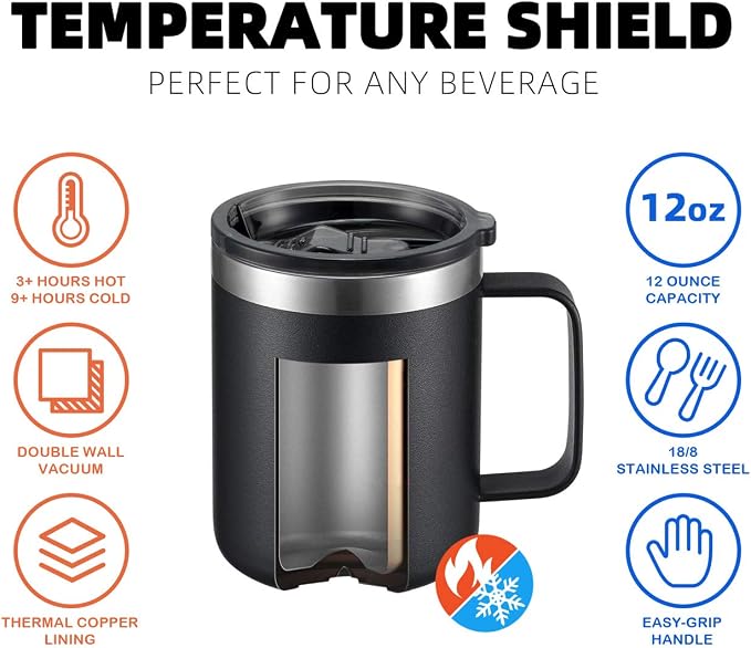 12 oz Insulated Travel Coffee Mug - Image 4