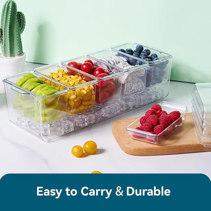 2 Pack Garnish Tray Chilled Condiment Server - Image 5