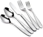 Hammered Silverware Set, CITESANA 20-Piece Heavy Duty Mirror Polished Stainless Steel Flatware Set Cutlery Set Flatware Service for 4