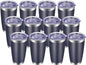 VEGOND 20oz Tumbler with Lid and Straw Stainless Steel Tumbler Cup Bulk Vacuum Insulated Double Wall Travel Coffee Mug Powder Coated Coffee Cup(Navy Blue 12 Pack