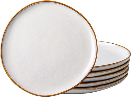 AmorArc Ceramic Plates Set of 6, 8.5 Inch Stoneware Small Dinner Plates Set | by AmorArc
