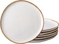 AmorArc Ceramic Plates Set of 6, 8.5 Inch Stoneware Small Dinner Plates Set | by AmorArc