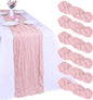 6 Pack Pink Cheesecloth Table Runner 35 x 120 Inch | Boho Gauze Fabric by RestfulGlow