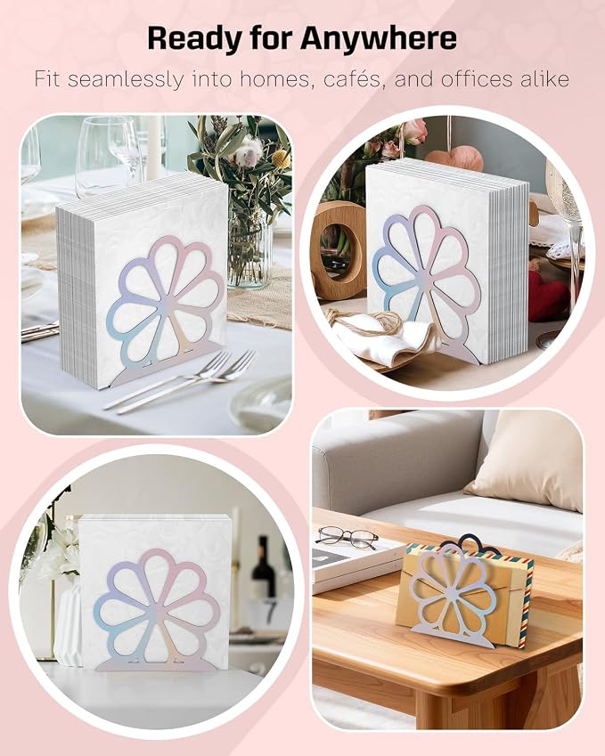 Uniclife Metal Napkin Holder for Table, Upright Standing Napkin Dispenser | - Image 5