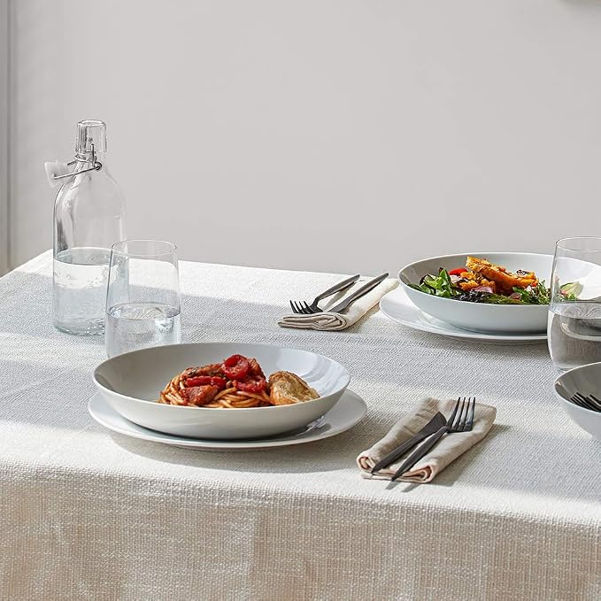 Y YHY 9" Pasta Bowls, 40oz Large Salad Bowls Set of 6, Wide Shallow Ceramic - Image 4