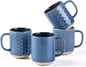 GBhome Coffee Mugs Set of 4, 16 oz Blue Coffee Cups by GBhome