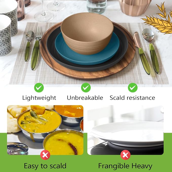 Teivio 32-Piece Plates and Bowls Sets - Image 6