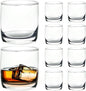 DISCOUNT PROMOS Whiskey Glasses 10 oz Set of 10, Bulk Pack - Heavy Base Old Fashioned Glass, Perfect for Scotch, Bourbon, Whiskey, Cocktail - Clear Bottom Color