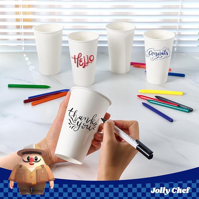 JOLLY CHEF 180 Count 16 oz Coffee Cups, or Tea, Suitable - Image 6