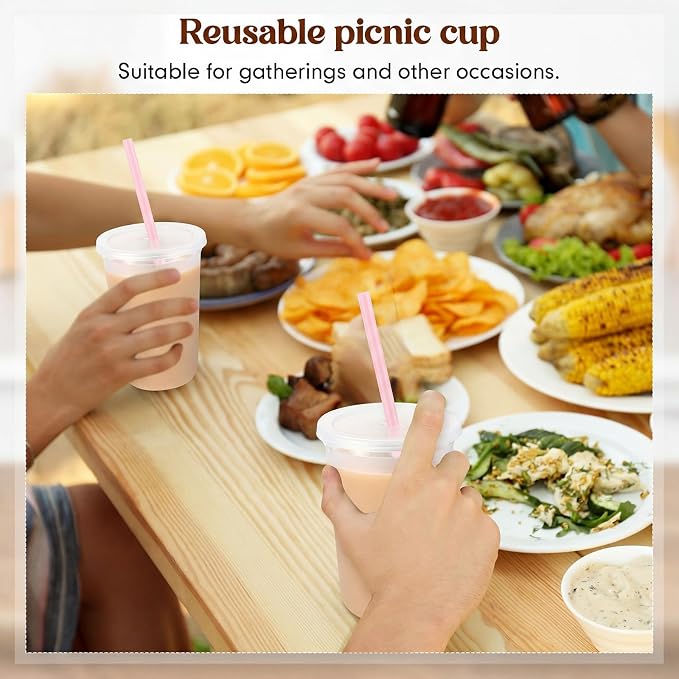 Lounsweer 15 Pcs Clear Reusable Cups - Image 6